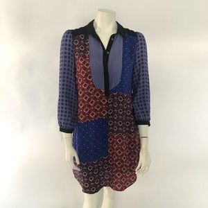 Moulinette Soeurs 100% silk 2/3 sleeves dress M